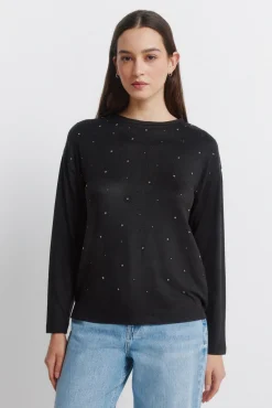 Outlet Springfield T-shirt clouté sur le devant