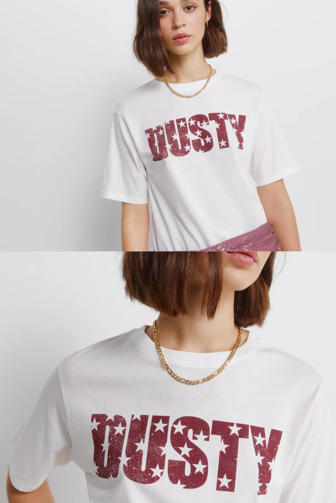 Clearance Springfield T-shirt col côtelé effet délavé marron