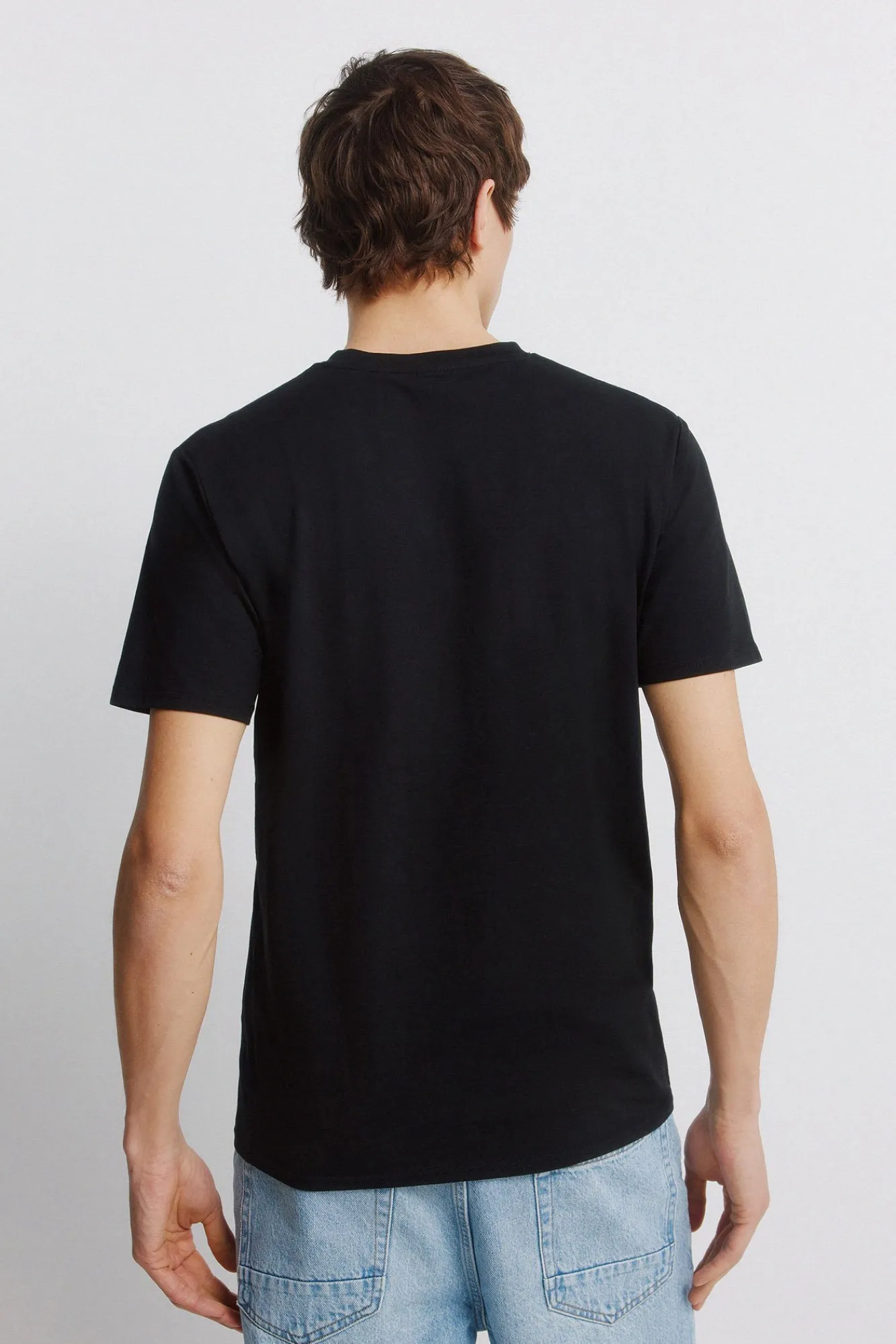 Sale Springfield T-shirt col en V coupe slim en lycra