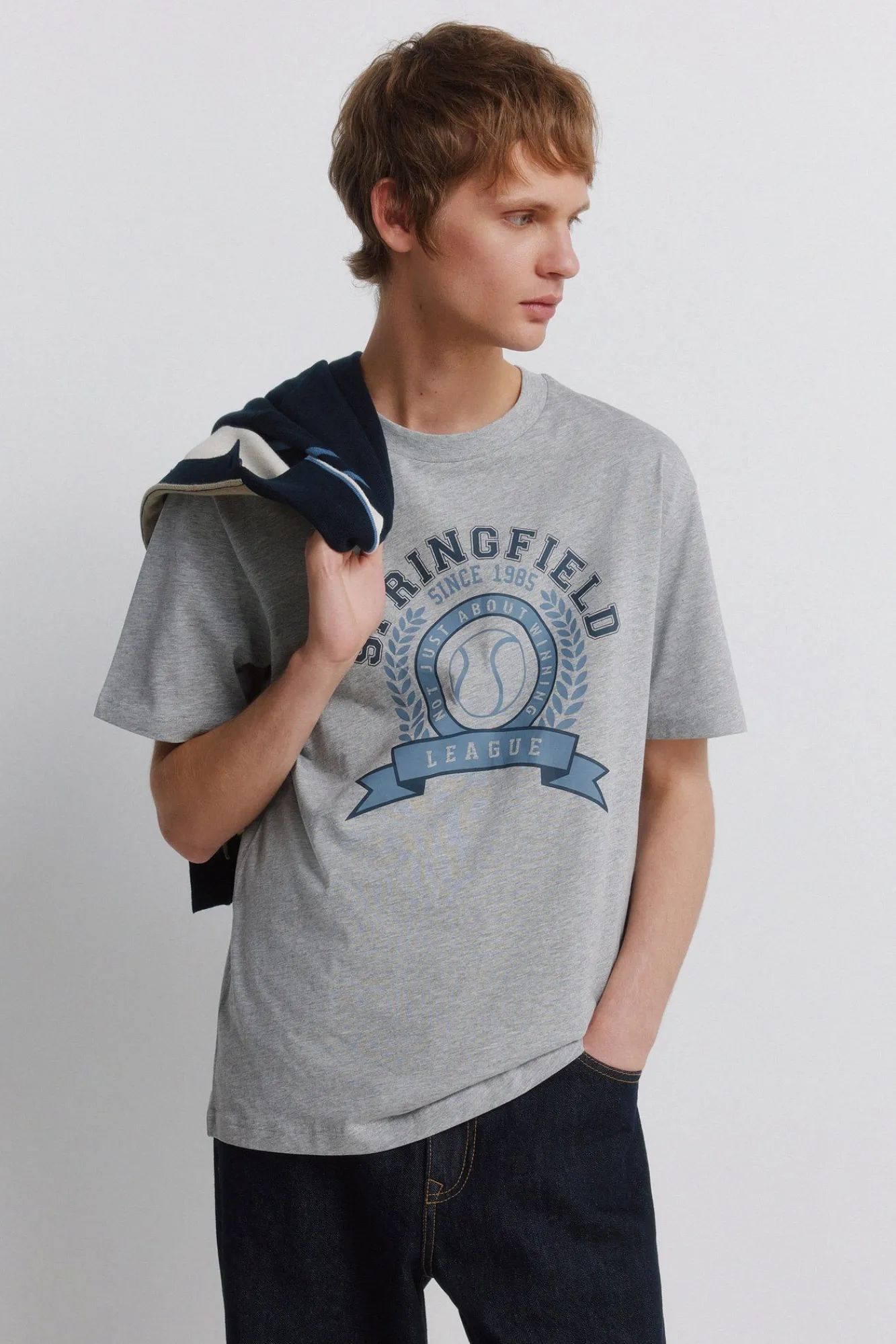 New Springfield T-shirt de sport à logo gris