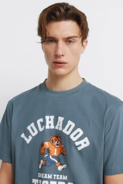 Springfield T-shirt dos nageur bleu