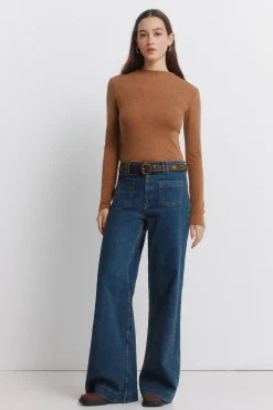 Discount Springfield T-shirt froncé nude