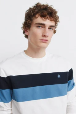 Clearance Springfield T-shirt piqu&eacute; &agrave; manches longues avec d&eacute;coupes