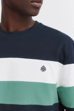 Clearance Springfield T-shirt piqué à manches longues avec découpes