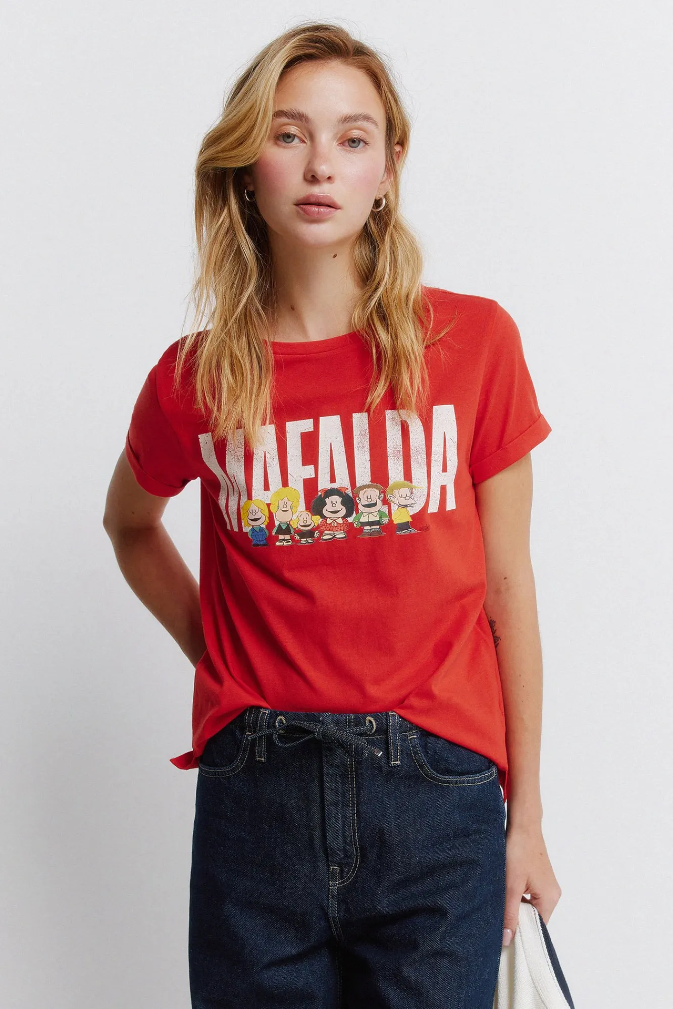 Hot Springfield T-shirt "Mafalda" rouge