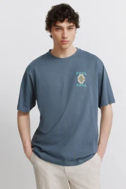 Online Springfield T-shirt Rbel natif bleu