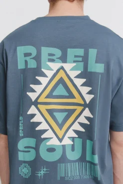 Online Springfield T-shirt Rbel natif bleu