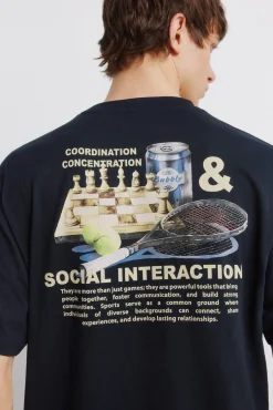 Clearance Springfield T-shirt social interaction bleu
