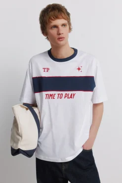 Discount Springfield T-shirt time to play blanc