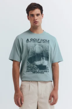 Hot Springfield T-shirt trou de golf vert