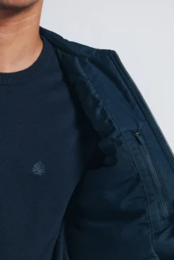 Clearance Springfield Veste aviateur rembourr&eacute;e bleu