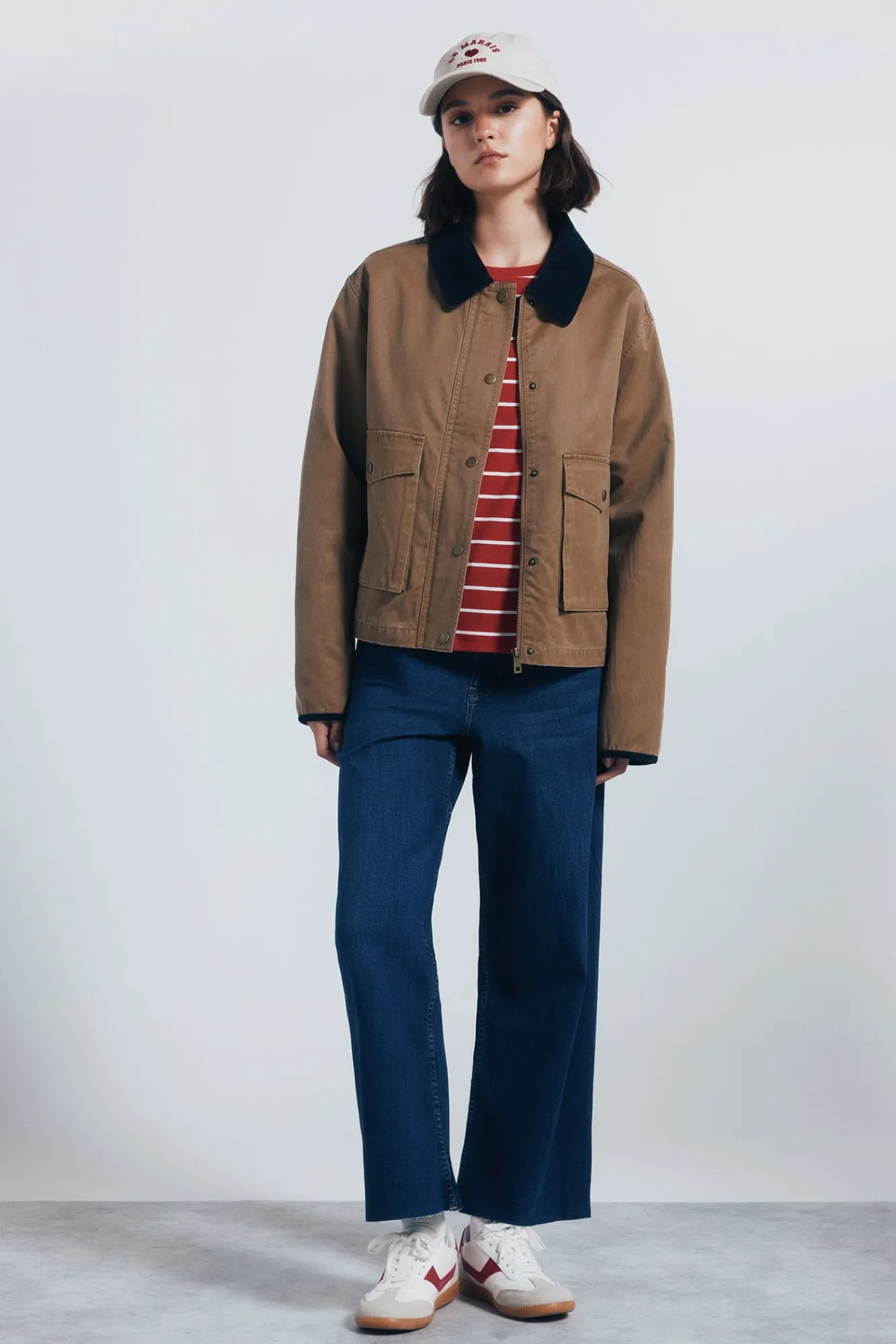 Discount Springfield Veste cirée courte bleu