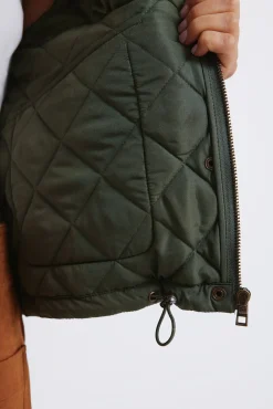 Hot Springfield Veste courte matelassée avec col en velours côtelé