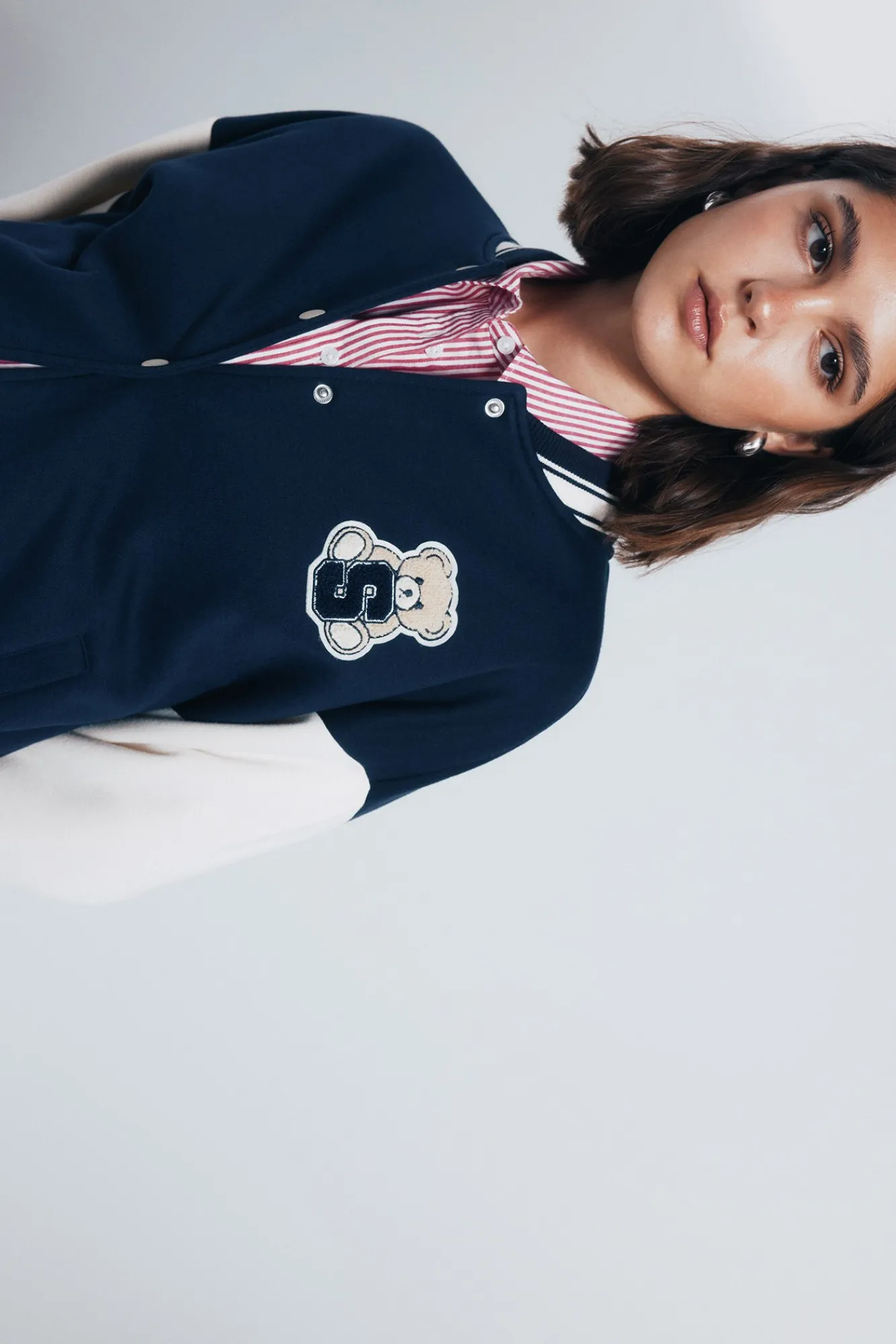 Springfield Veste de baseball ours bleu