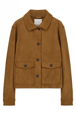 Outlet Springfield Veste en daim avec poches vison