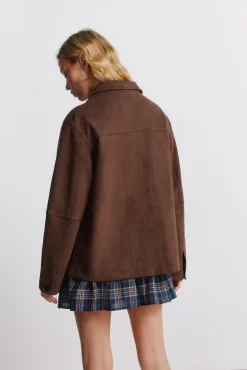 Discount Springfield Veste simili daim poches vison